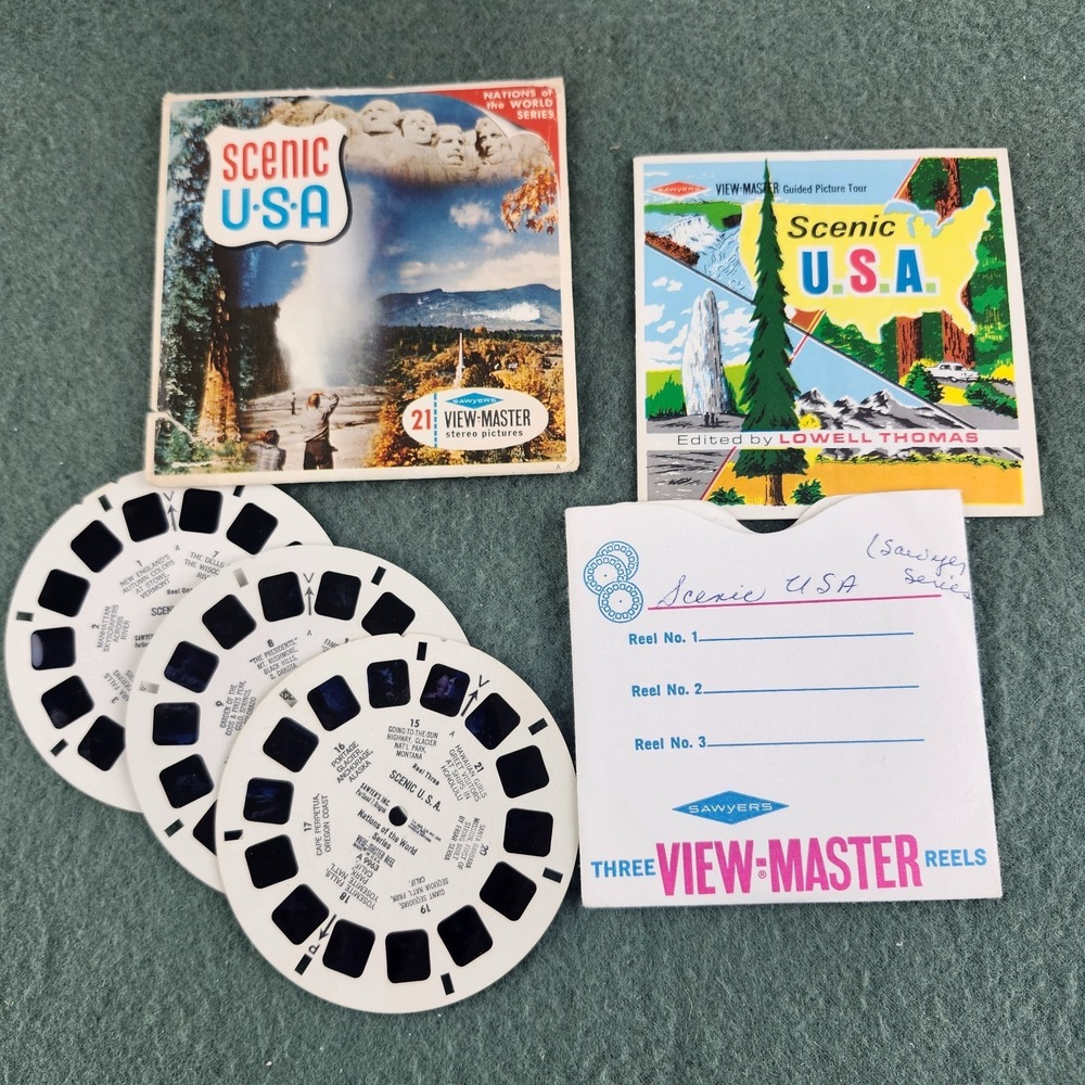 Vintage View-Master Scenic USA - 3 reel packet A 996